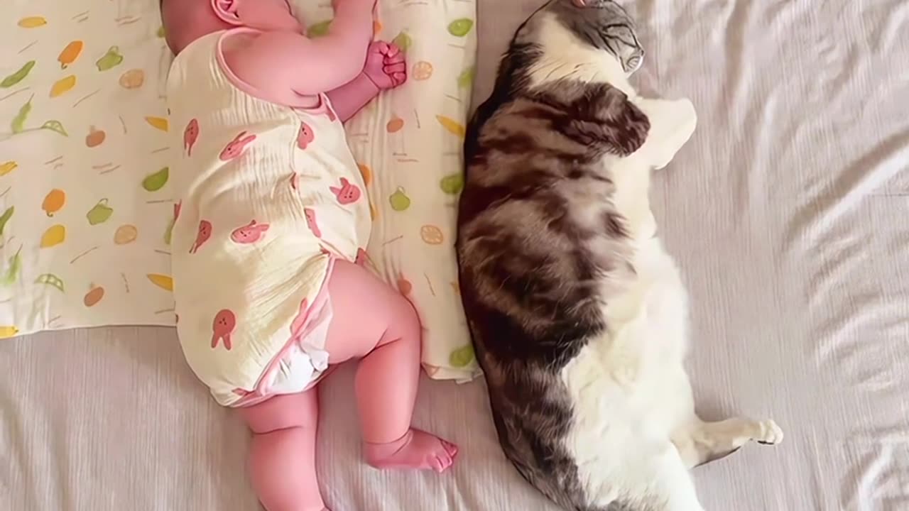 🐱👶 "Cat’s Diary of Raising a Baby 😻 | Cutest Friendship Ever!"