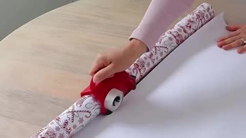Wrapping Paper Cutter & Tape Dispenser – Dual Holiday Gift Wrap Kit