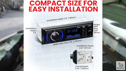 BOSS Audio Systems 616UAB Car Stereo With Bluetooth - Single DIN, MP3, USB, Aux
