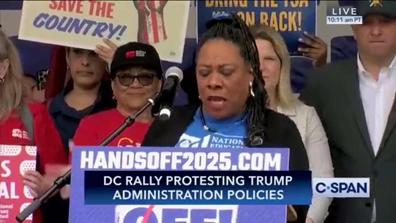 DEMS ROLL OUT THEIR 'HANDS OFF' - DAY OF ACTION PROTEST