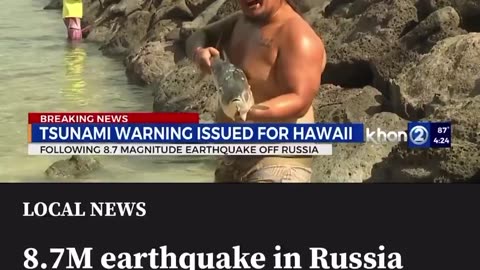 Some people still on beaches in Hawaii after Tsunami warning continues