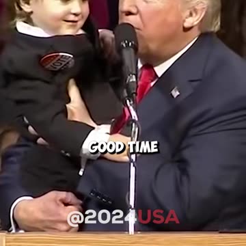 Trump with baby kid viral