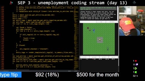 unemployment coding stream (day 13)
