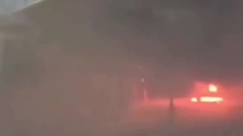 Plane catches fire at Brazilian airport