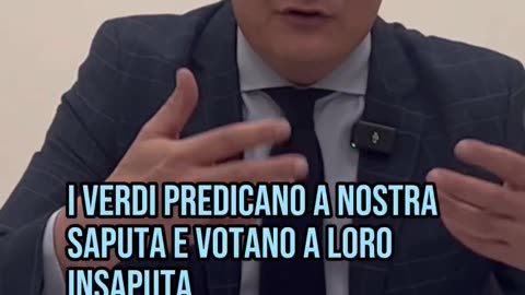 🔵Il Paese della grande ammoina sul riarmo i Verdi predicano a nostra saputa e votano a loro insaputa