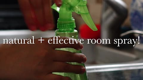 Natural, EFFECTIVE Room Spray DIY 🫧 #roomspray #naturalcleaning #crunchy #homemadecleaner #diyideas