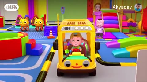 The Wheels on the Bus Go Round and Round 🚍🎶 | 3D Nursery Rhymes & Kids Songs Collection