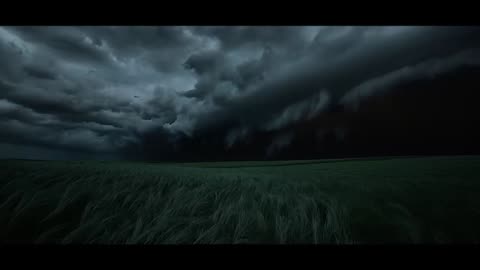 Strong Thunderstorm in Distance | Nostalgic Field | Calm Before the Storm