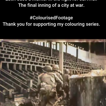 Battle on the Diamond US Troops Fight in Manila Stadium #ColourisedHistory