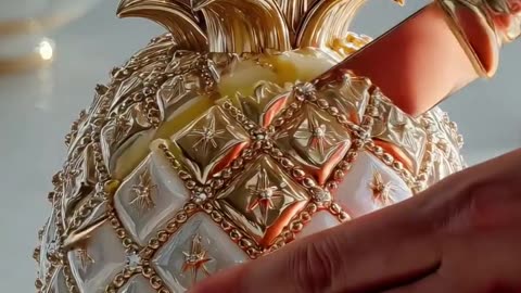 ASMR Glass Fruit Cutting | Most Relaxing & Satisfying Short Video 🎧 #Shorts #Songs #asmr #pineapple