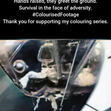 B17 Crew Waves as They Return from Raid #ColourisedHistory