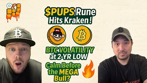 🚨PUPS Rune Hits Kraken! BTC Volatility at 2-YR LOW — Calm Before the MEGA Bull?!🔥