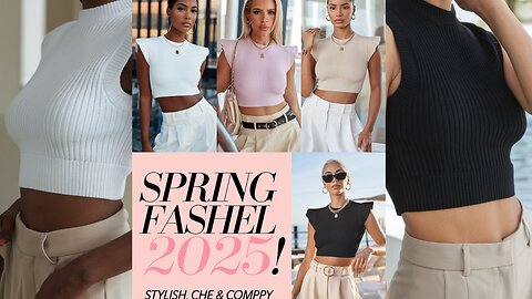 ✨ Trendy Spring Crop Tops 2025 | Stylish Business & Vacation Outfits! 🌸