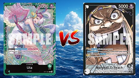 One Piece TCG Green Uta VS Black Luffy And Blackbeard!!