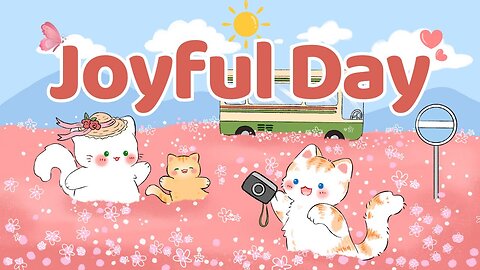 Joyful Day Lofi 🌸🚞1 Hour Cafe Song📸🌷Stream cafe ✨cute & relaxing music 🎁 Make Your Day Better