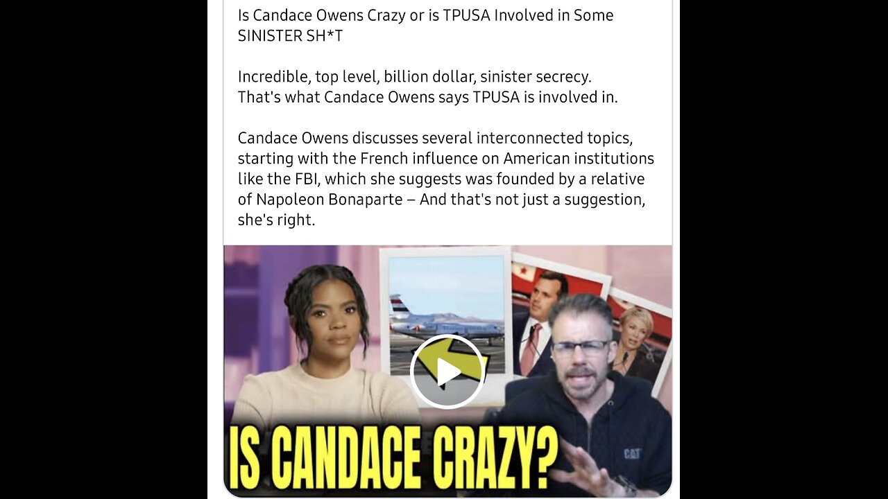 Candace Owens Crazy or is TPUSA Involved in Some SINISTER SH*T