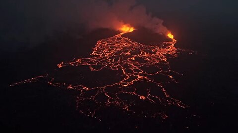 Spectacular volcano eruptions in Iceland leave tourists in awe