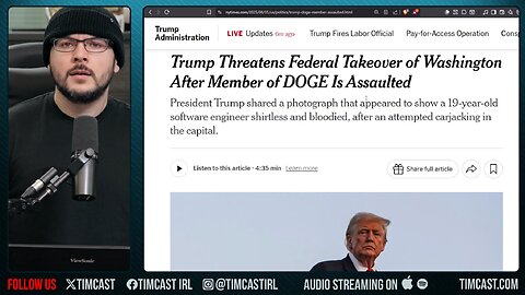 Trump FURIOUS After Big Balls MERCILESSLY Beaten Defending Woman From Carjacking In DC | Tim Pool