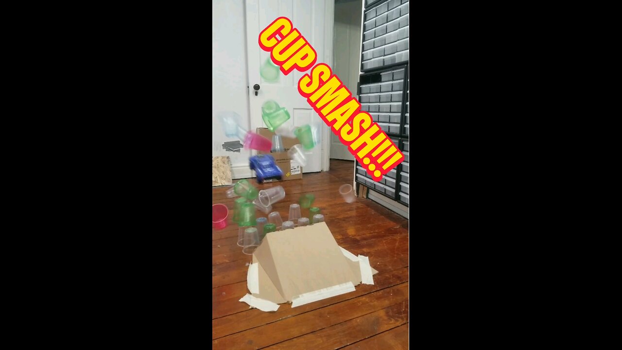 RC Car vs Cups!