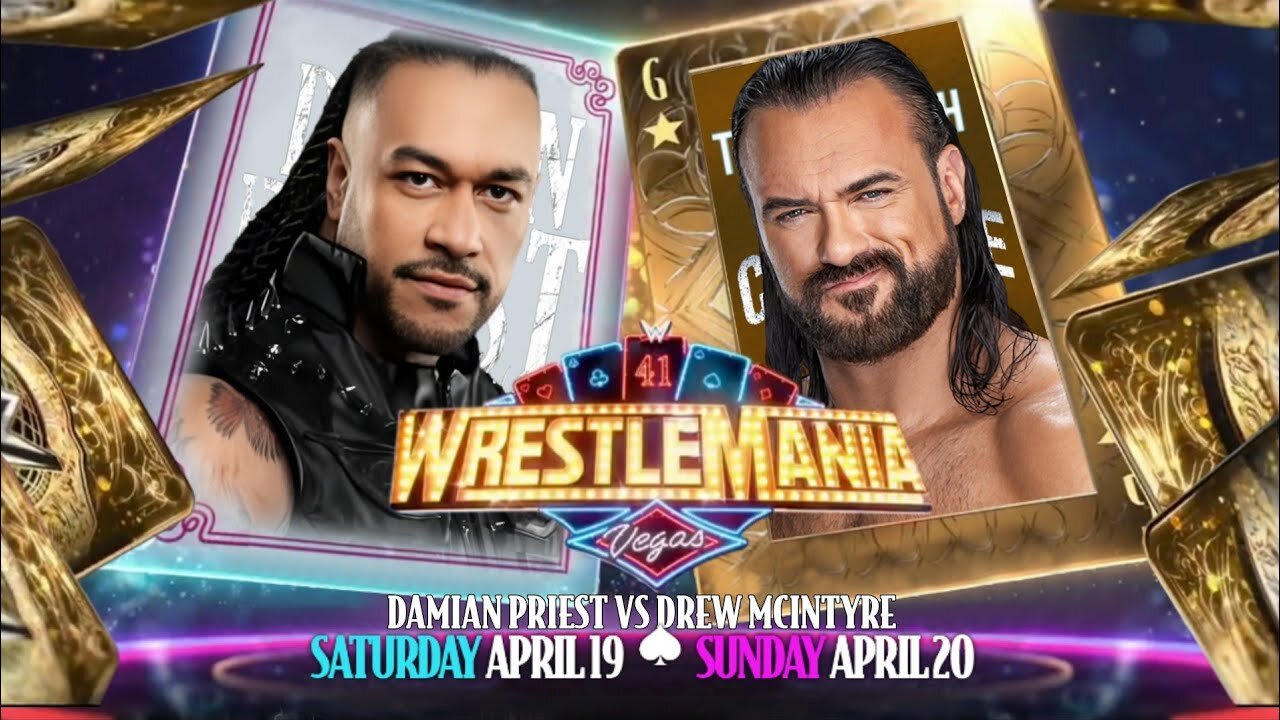 Drew McIntyre vs Damian Priest Wrestlemania 41 Highlights
