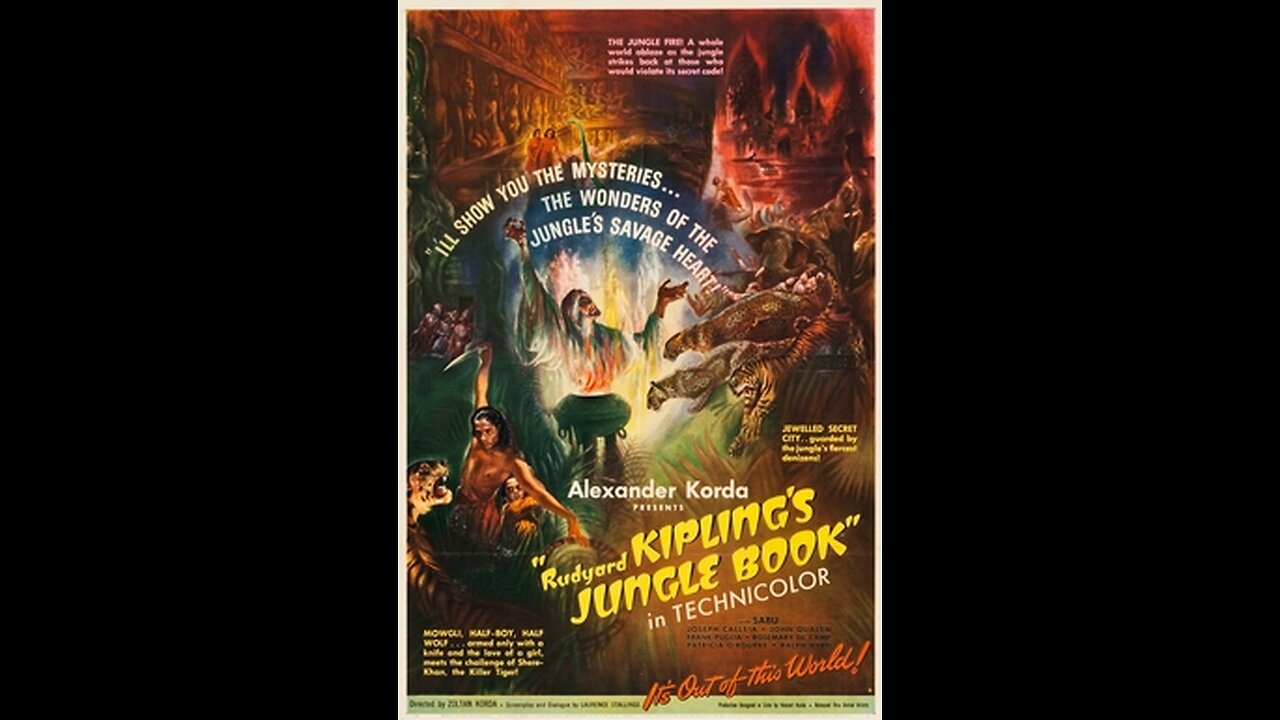 Movie From the Past - Rudyard Kipling's Jungle Book - 1942 - Sabu, Joseph Calleia - Adventure film