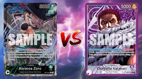 One Piece TCG Green Roronoa Zoro VS Purple Charlotte Katakuri!!