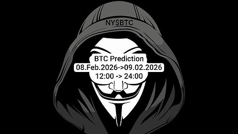 BTC #Prediction⬆️?⬇️? 08.Feb.2026(12:00->24:00) 08.02.2026->09.Feb.2026 02월08일->02월09일