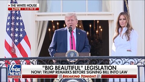President Trump wishes the USa happy Independence Day during a Fourth of July picnic at the White H