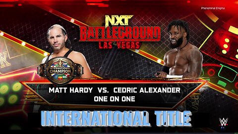 WWE 2k25 Matt Hardy(c) vs Cedric Alexander InternationalTitle
