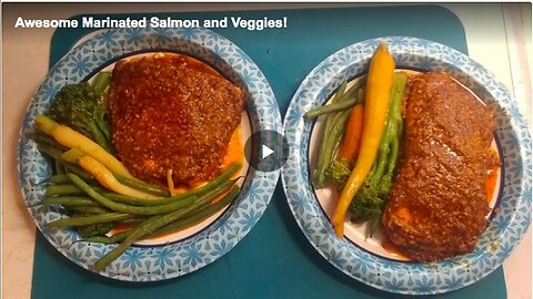 "Marinated Salmon with Vegetables Recipe"