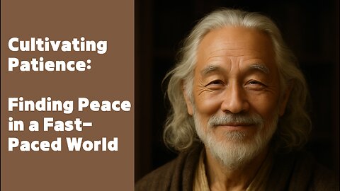 Cultivating Patience: Finding Peace in a Fast-Paced World