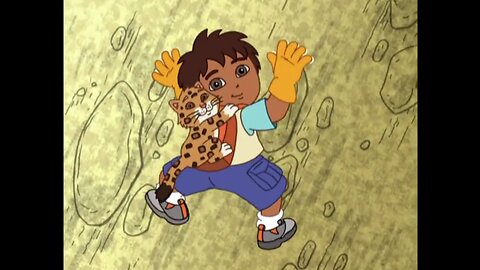 Go Diego Go Diego and Baby Jaguar Climbing a Pyramid