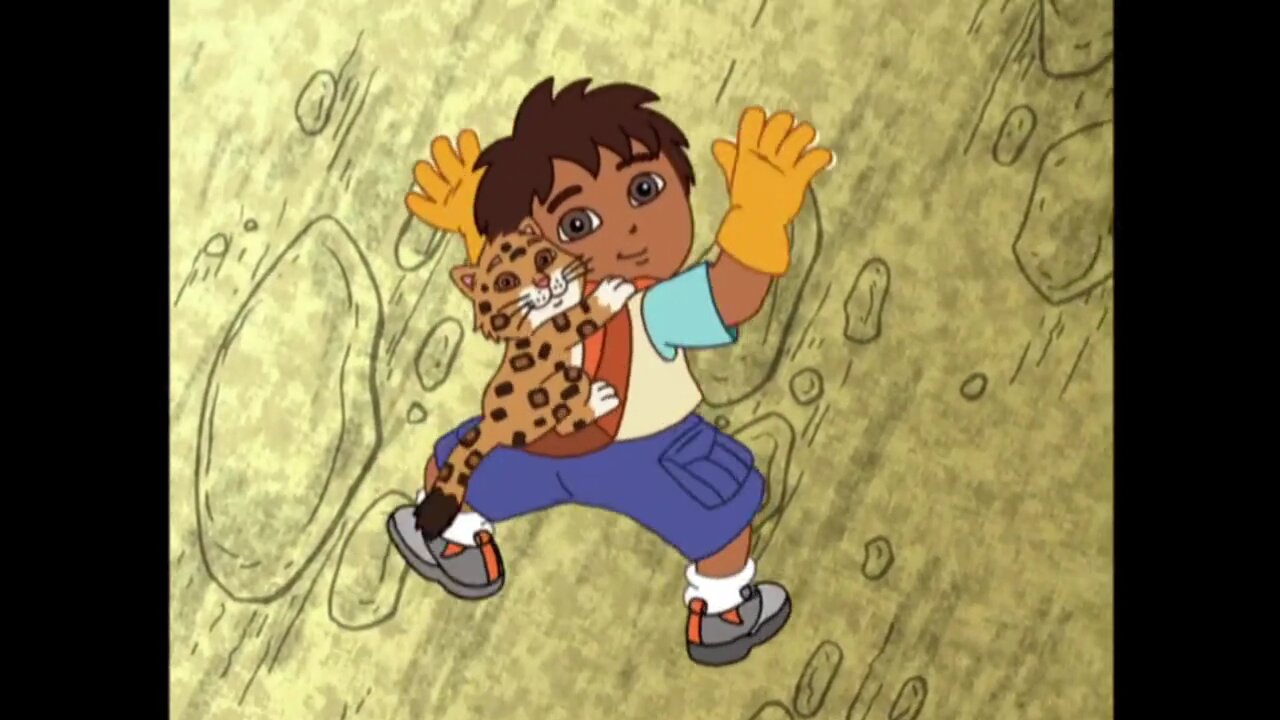 Go Diego Go Diego and Baby Jaguar Climbing a Pyramid