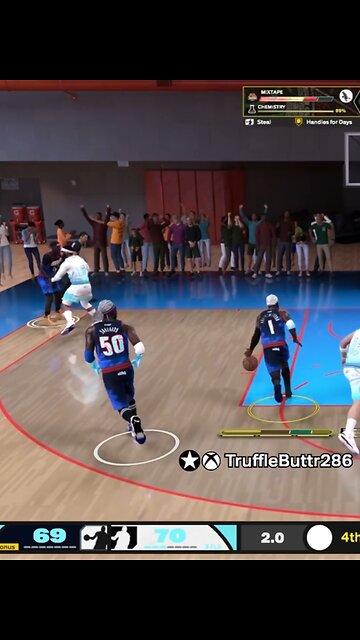 CLUCTH STEAL AND ASSIST FOR THE WIN 🥇🏀⛹🏿‍♂️🥶 #clutch #nba2k26 #gamewinner #gaming #basketball