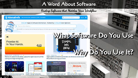 A Word About Software