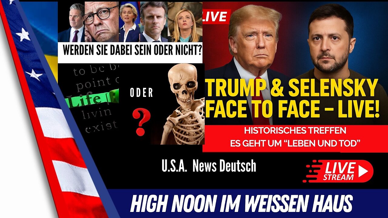 Live: Präsident Trump trifft Selenskyi im Weissen Haus. Kommter er alleine, oder in Belgeitung?