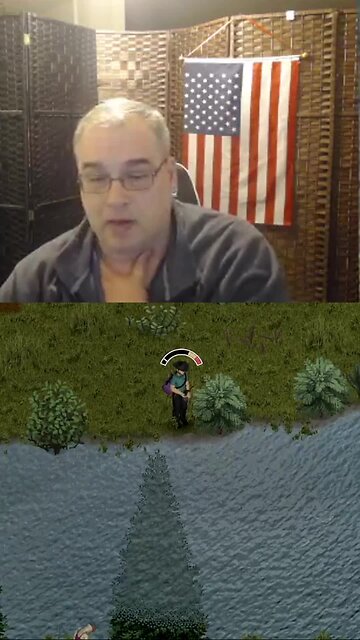 Project Zomboid, when you're starving and need a big fish!