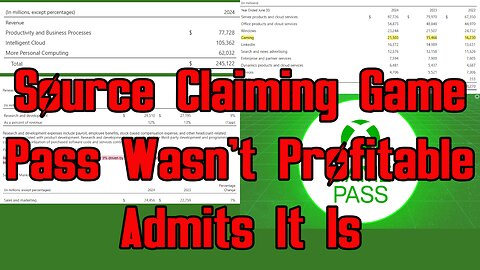 Source Claiming Game Pass Wasn't Profitable Admits it Is