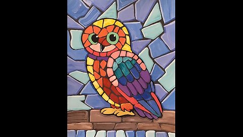 In the Studio: Mosaic Owl Art