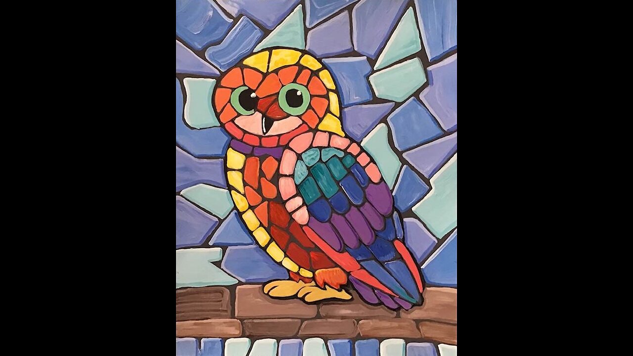 In the Studio: Mosaic Owl Art