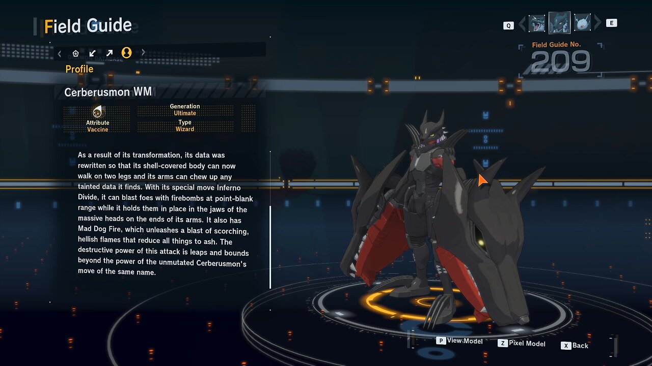 cerberusmon WM all digivolution/de-digivolution/profile Digimon Story Time Stranger