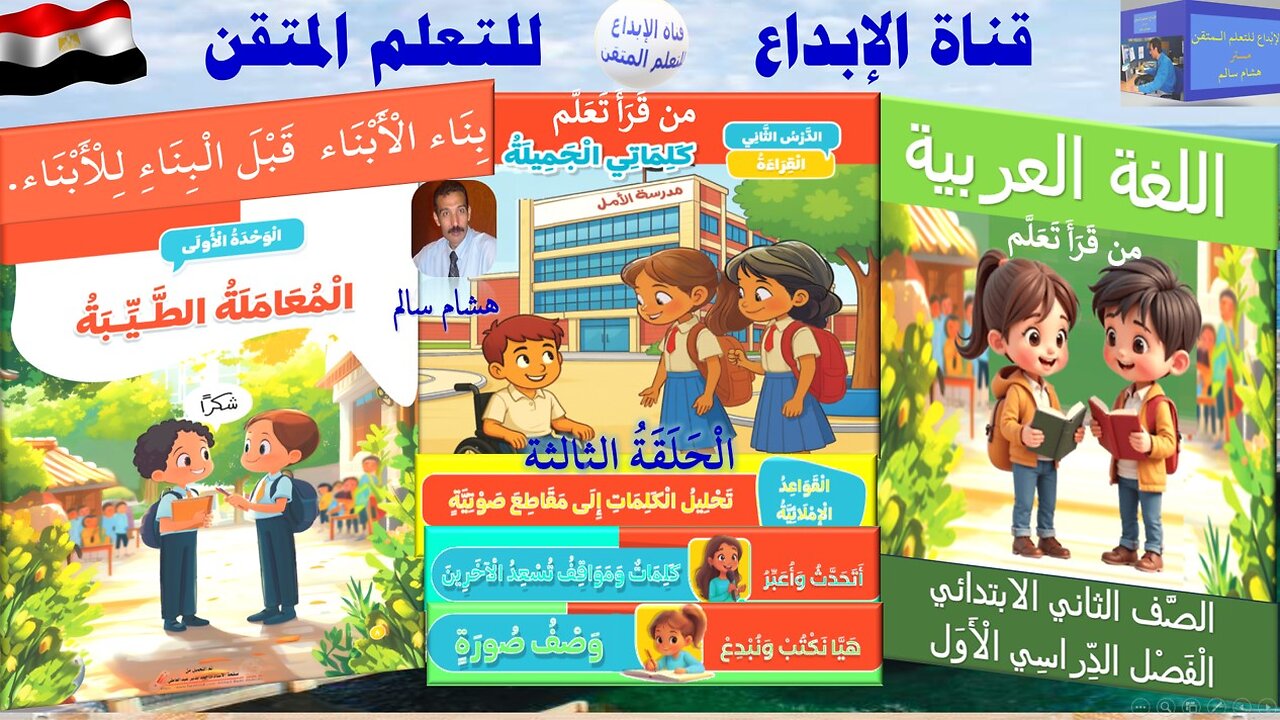 اللغة العربية الصف الثاني الابتدائي الترم الأول كلماتي الجميلة الْحَلَقَة الثالثة القواعد الإملائية