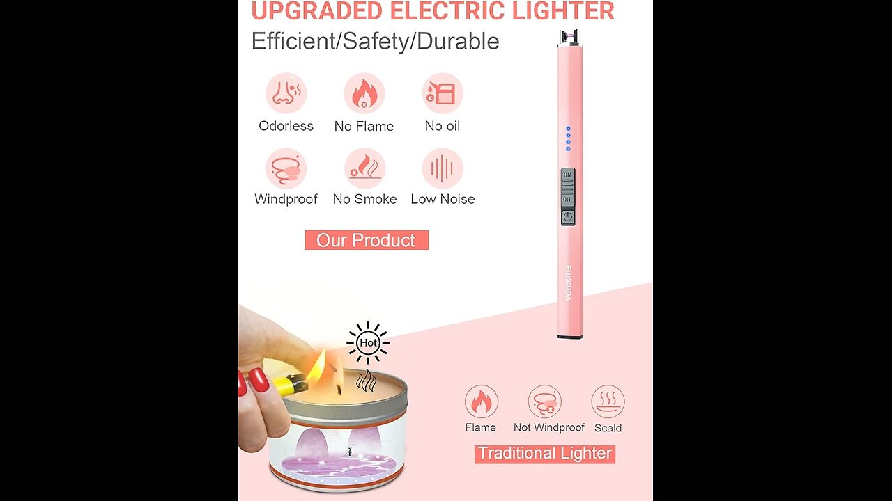 Electric Candle Lighter with Safety Switch