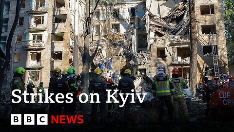 Seven killed in Kyiv after Russian aerial attack | BBC News