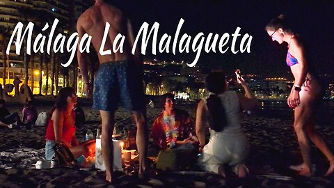 Beach Nightlife 🏖️ Malaga, Costa del Sol, Spain
