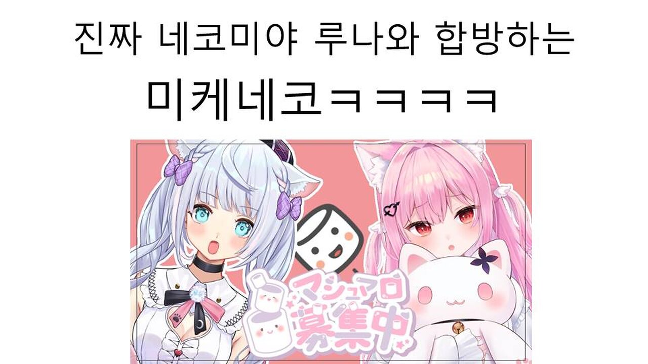 진짜 네코미야 루나랑 합방하는 미케네코
