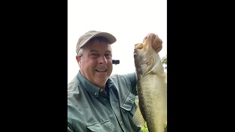 Large bass, early AM, bank fishing, so much Fun, FISH ON!!