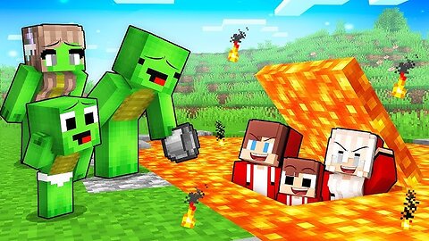pranks Mikey with fake lava!