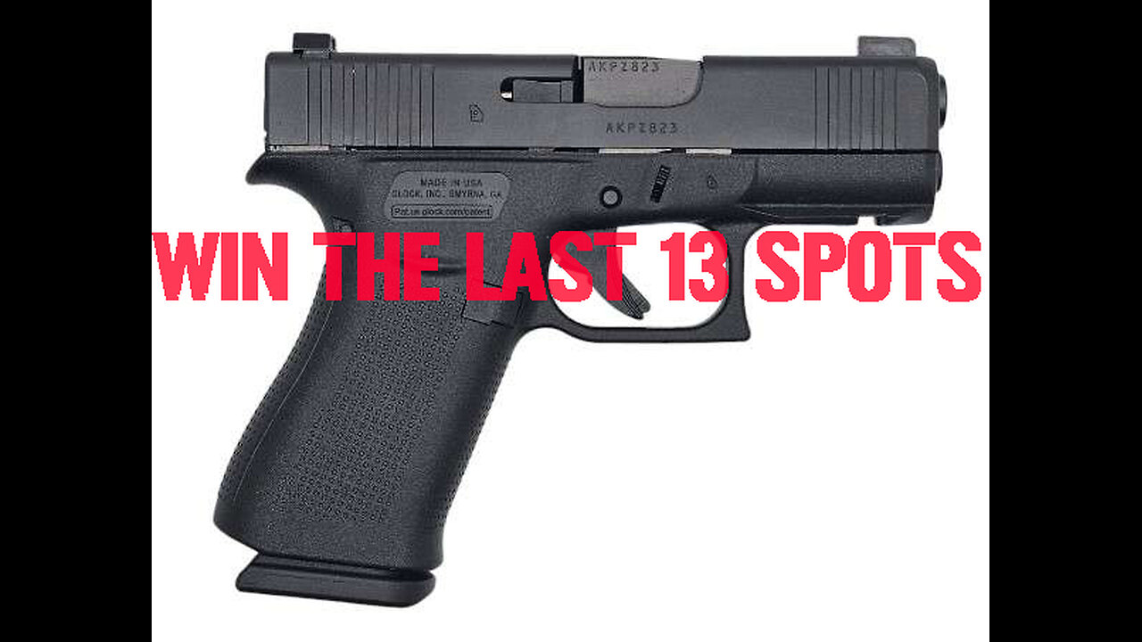 Glock 43X 9mm MINI #2 FOR THE LAST 13 SPOTS IN THE MAIN WEBINAR