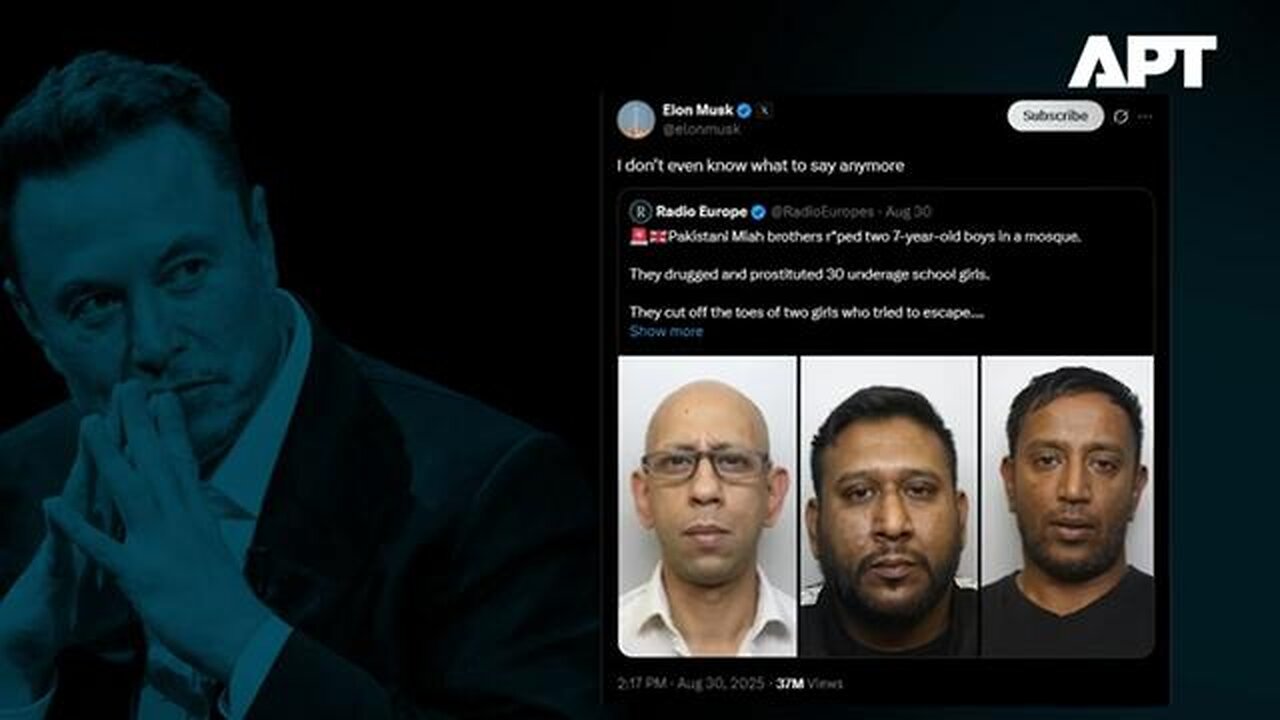 Even ELON MUSK is shocked by the case of 3 muslims who raped hundreds of young WHITE girls